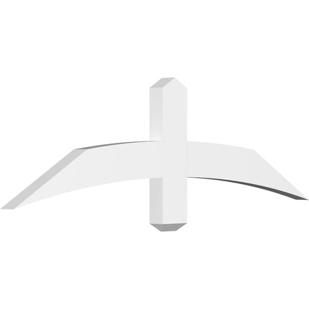 Ekena Millwork Bellingham Architectural Grade PVC Gable Bracket, 48"W x 14"H x 2"D x 4"F, 7/12 Pitch GBP048X14X0204BEL00